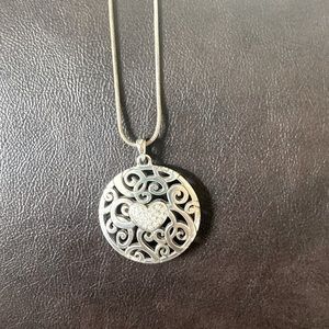 Brighton Paris Lights Heart Silver Crystal Necklace